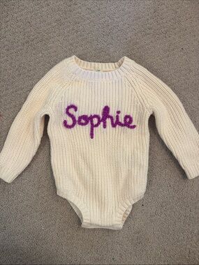 Personalized 100% cotton knit bodysuit